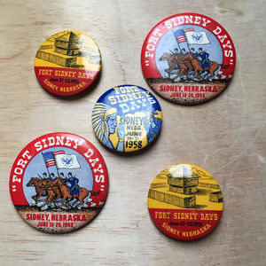 1950s Buttons Fort Sidney Days Nebraska